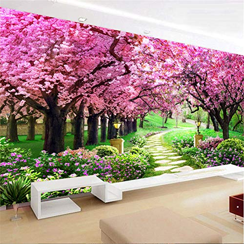 Martin Kench 5D Diamond Painting, Kirschbaum Kirschblüte Landschaft, Full Bohrer Diamant Set Zeichnung Großer DIY Stickerei Wohnung Dekoration (150 x 60 cm) von Martin Kench