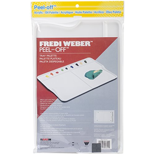 Martin Universal Design Mijello Fredi 92-AP3010 Peel-Off-Palette für Öl- und Acrylfarben, 32,4 cm L x 22,5 cm B x 0,7 cm H, je 1 Stück von Martin Universal