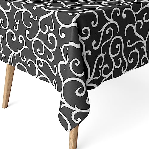 Martina Home Harzbeschichtete Tischdecke Loiret, 180 x 140 cm, Schwarz von Martina Home