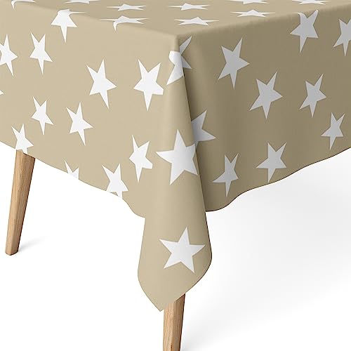 Martina Home Harzbeschichtete Tischdecke Polar, 260 x 140 cm, Beige von Martina Home