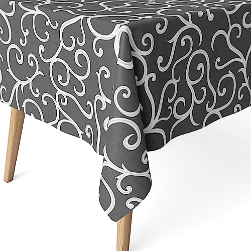 Martina Home Harzbeschichtete Tischdecke Loiret, 140 x 140 cm, Grau von Martina Home