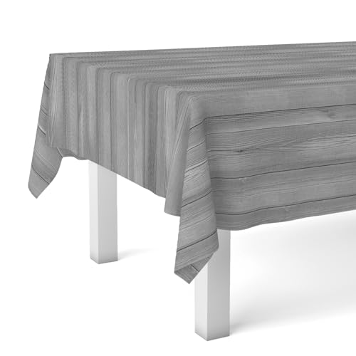 Martina Home Wachstuchtischdecke Wood, 100 x 140 cm, Grau von Martina Home