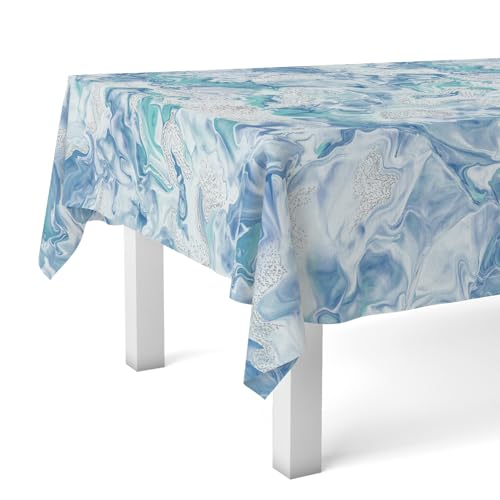 Martina Home Wachstuchtischdecke Genil, 100 x 140 cm, rund, Blau von Martina Home