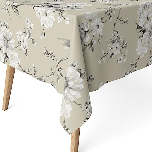 Martina Home Harzbeschichtete Tischdecke Daniela, 180 x 140 cm, Beige von Martina Home