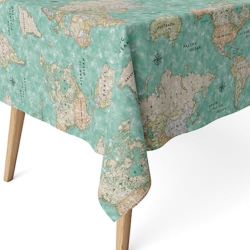 Martina Home Harzbeschichtete Tischdecke Weltkarte, 180 x 140 cm, Türkis Martina Home Harzbeschichtete Tischdecke Weltkarte, 180 x 140 cm, Türkis von Martina Home