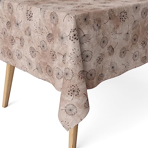 Martina Home Harzbeschichtete Tischdecke Löwenzahn, 250 x 140 cm, Braun von Martina Home