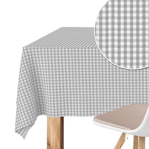 Martina Home Tischdecke mit Teflonbeschichtung Petit Vichy, 100 x 140 cm, Hellgrau von Martina Home