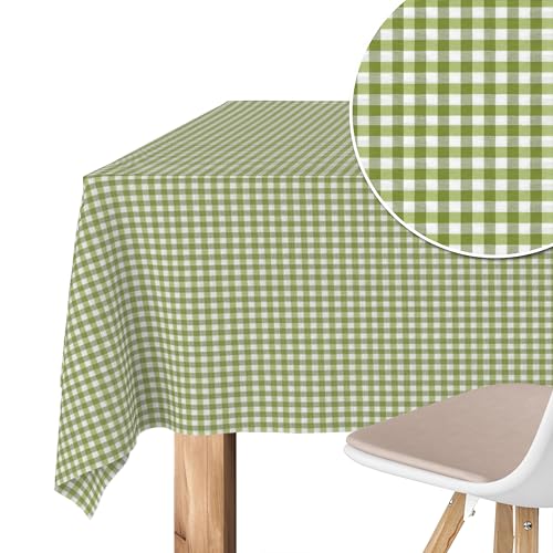 Martina Home Tischdecke mit Teflonbeschichtung Petit Vichy, 180 x 140 cm, Pistaziengrün von Martina Home