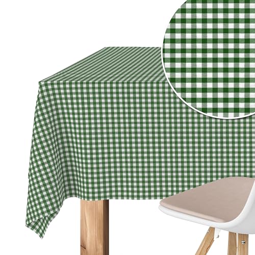 Martina Home Tischdecke mit Teflonbeschichtung Petit Vichy, 250 x 140 cm, Flaschengrün von Martina Home