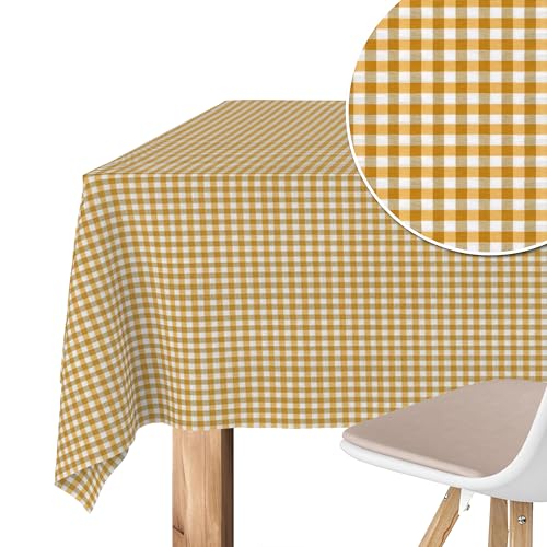 Martina Home Tischdecke mit Teflonbeschichtung Petit Vichy, 250 x 140 cm, Goldfarben von Martina Home