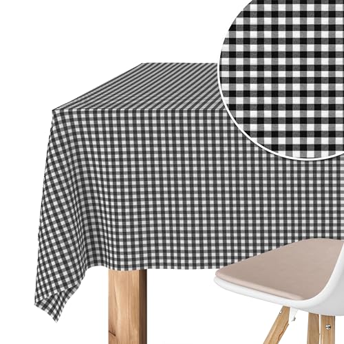 Martina Home Tischdecke mit Teflonbeschichtung Petit Vichy, 250 x 140 cm, Schwarz von Martina Home