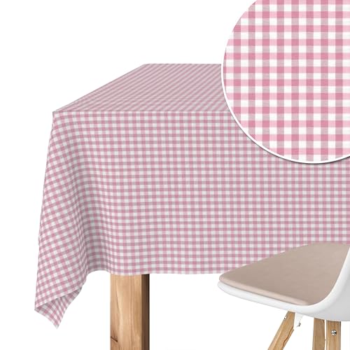 Martina Home Tischdecke mit Teflonbeschichtung Petit Vichy, rund, 140 cm, Pink von Martina Home