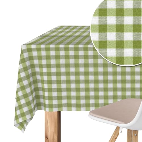 Martina Home Tischdecke mit Teflonbeschichtung Vichy, 180 x 140 cm, Pistaziengrün von Martina Home