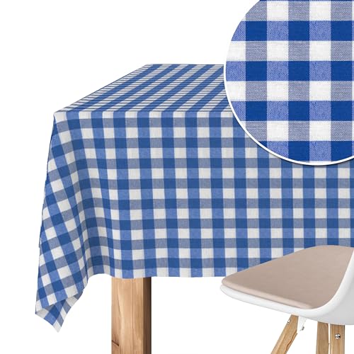 Martina Home – Vichy Teflon-Tischdecke – Royal – 220 x 140 cm von Martina Home