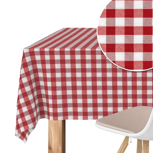 Martina Home Tischdecke mit Teflonbeschichtung Vichy, 240 x 140 cm, Rot von Martina Home