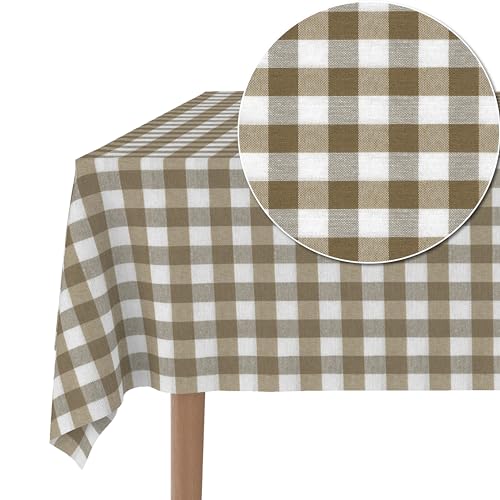 Martina Home – Vichy Teflon-Tischdecke – Leder – 140 rund von Martina Home