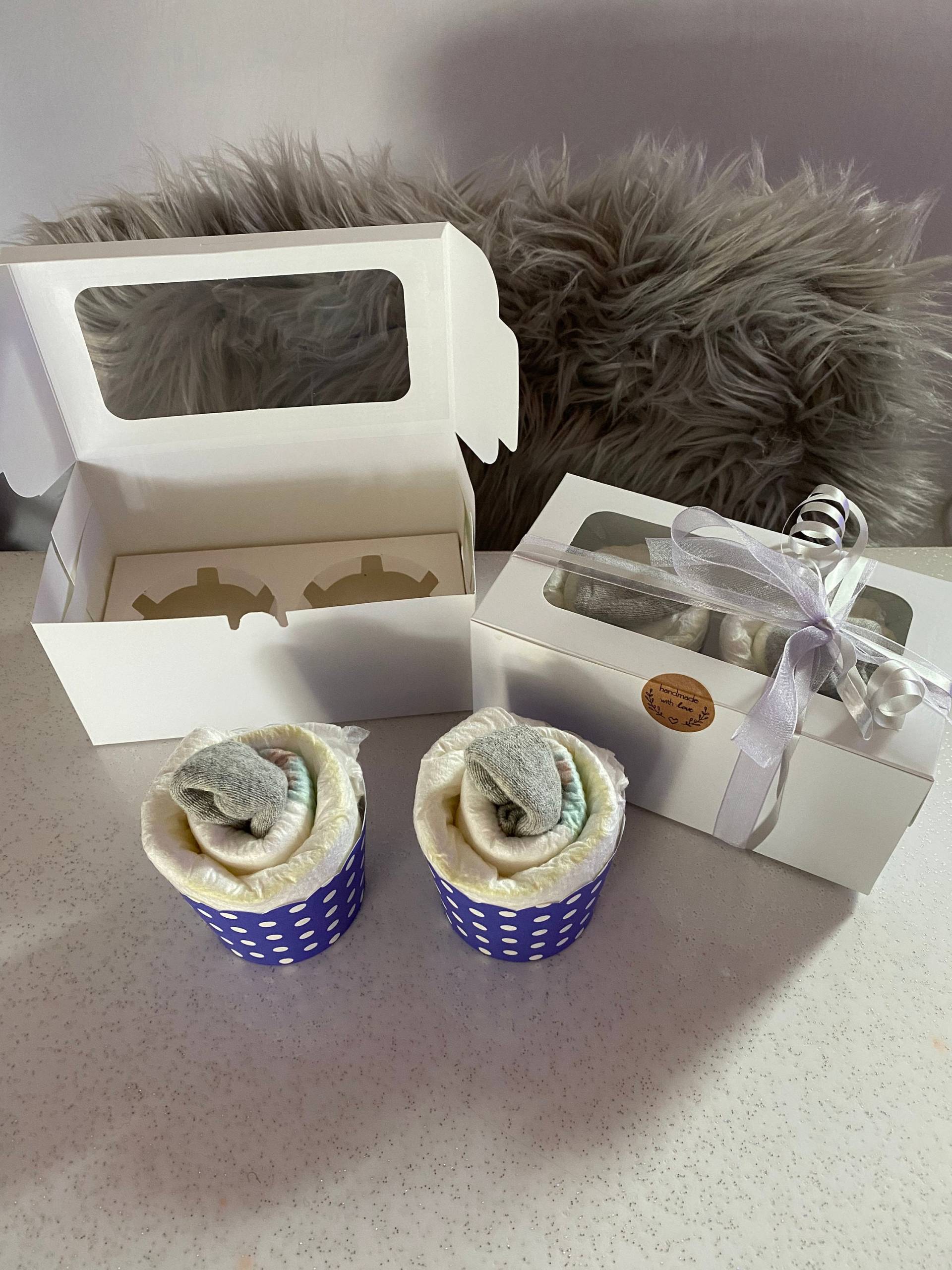 Windelcupcake 2Er Box | Junge Mädchen Zur Geburt Taufe von MartinasBastelei