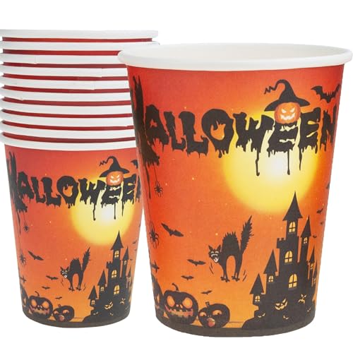 HALLOWEEN BECHER 10PCS WEGWERFBARE PAPIERBECHER KÜRBIS KATZE PARTY, Halloween-Pappbecher, Halloween, Party, Geburtstagsparty, Mottoparty, Halloween, Partybecher von Martom