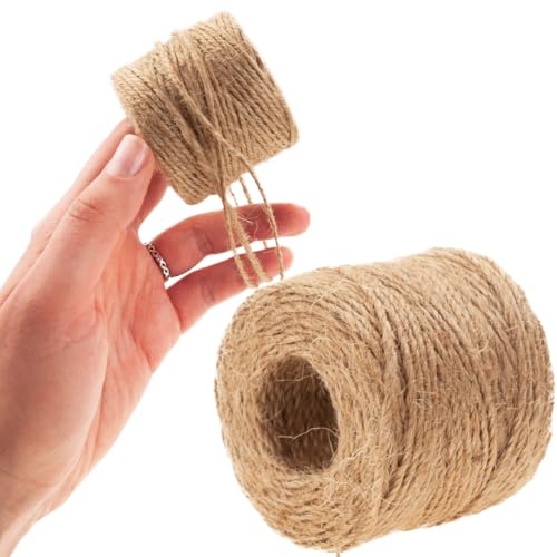 Jute Schnur Jute DEKORATIVE NATÜRLICHE Schnur BRAUN 2MMX50M, Jute Kordel Deko Paketschnur Naturfaser Dekoration Verpackung Bindegarn Hanfschnur Spagat Hanfband Juteband von Martom