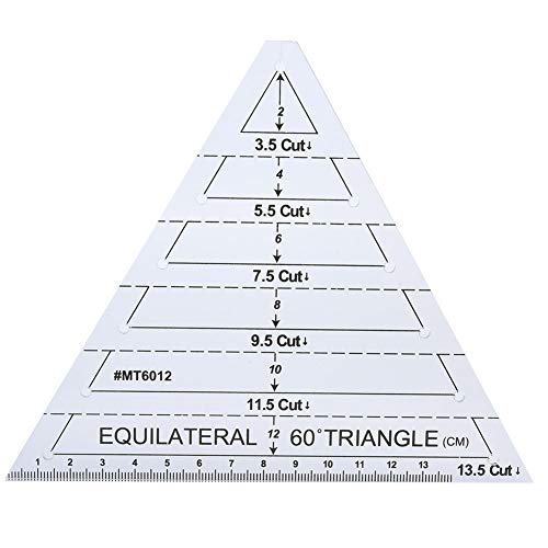 Dreieck Quilten Lineal，Quilt Vorlage Schablone Schneiden Handwerk Lineal DIY Werkzeuge zum Quilten Nähen und Basteln Messbereich 0-13,5cm von Marvellous