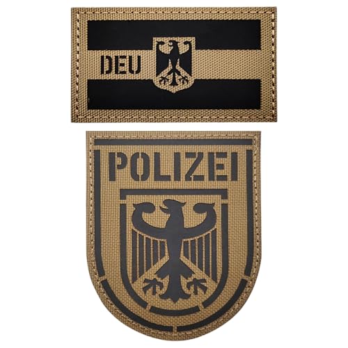 Deutschland IR Infrarot Reflektierende Patches Klett Militär, Deutsche Militär-Armbinde, Deutschland Flaggen Patch Gestickt Abzeichen, Klett Patches für Kleidung Rucksack (stil 5) von Marypaty