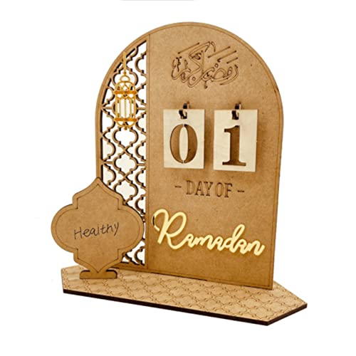 2023 Ramadans Adventskalender Holz Countdown Kalender Eid Mubaraks Adventskalender, Eid Ramadans Mubaraks Adventskalender Dekorationen Ornament Supplies von Maseaxi