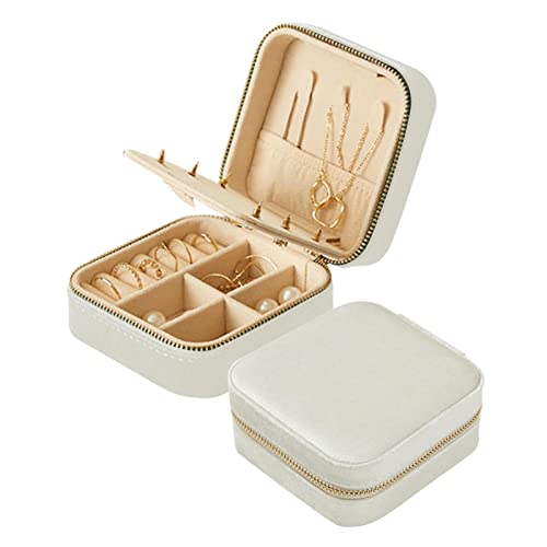 Maseaxi Reise-Schmuckkästchen,Mini-Schmuckkästchen, Schmuck-Organizer | Kleine tragbare Reise-Schmuck-Organizer-Box für Ohrringe, Armbänder, Ringe, Halskette, kleine Schmuckschatulle für Frauen von Maseaxi