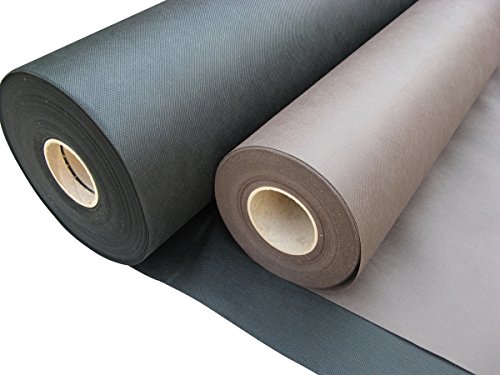 Spannvlies 80 g/m² auf Rolle Spannstoff Polsterstoff Vliesstoff - verschiedene Abmessungen (1,95 m x 100,00 m, Schwarz) von Masgard