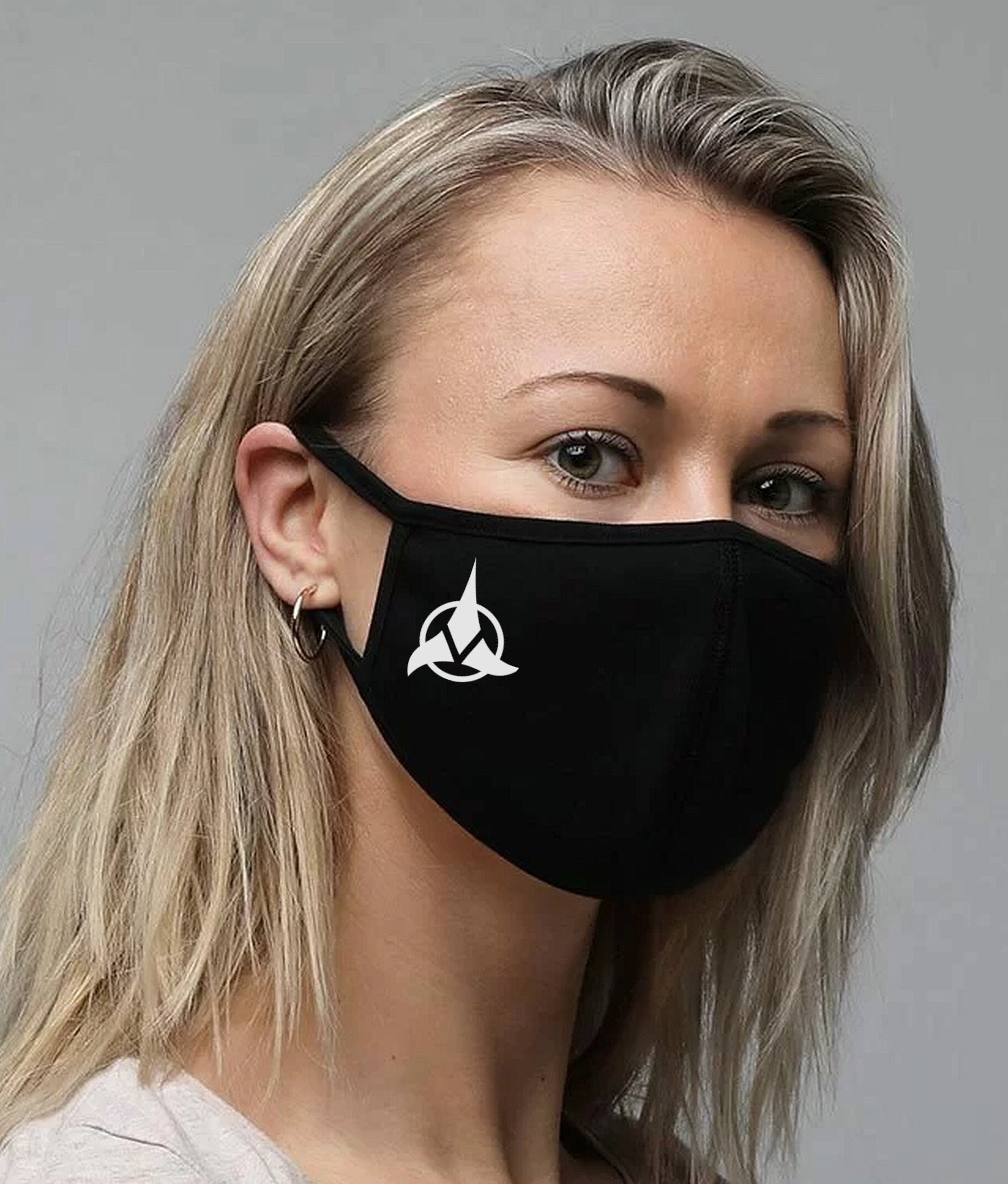 star Trek Klingon Empire Logo Fashion Gesichtsmaske Baumwolle, Waschbar, Wiederverwendbar, Atmungsaktiv, Hautfreundlich, Antitropfen von MaskedHeroesStore