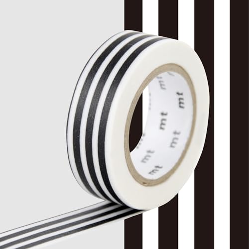 Masking Tape Dekoratives Klebeband Linien - Schwarz - 1,5 cm x 7 m von Masking Tape