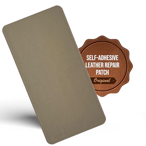 MastaPlasta Selbstklebende Premium Leder Reparatur Patch - Beige Leder - 20cm x 10cm. Sofortige Polsterung Qualität Patch für Sofas, Auto Interieur, Taschen, Jacken von MastaPlasta