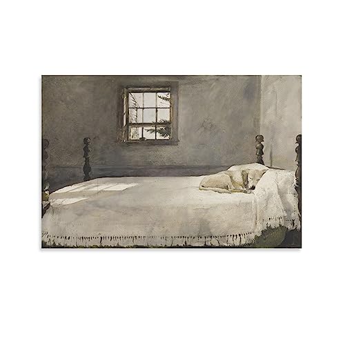 Master Bedroom von Andrew Wyeth Realismus, berühmte Malerei, Künstler, Poster, Leinwand-Kunstdrucke für Wanddekoration, Raumdekoration, Schlafzimmer, Dekoration, Geschenke, 40 x 60 cm, ungerahmt von Master Bedroom