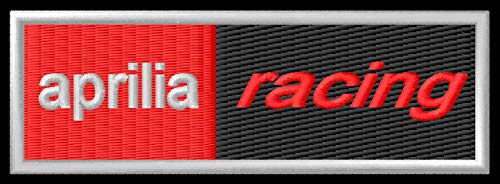 Masterpatch Aufnäher für Fans Aprilia Racing Patch Racer Motorrad Climber Dorsoduro MX RX 50 125 250 Parche Bordado Brodé Patch écusson Toppa ricamata von Masterpatch