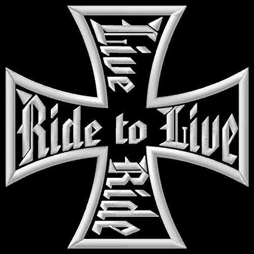 Cross Ride to Live Patch Motorrad Biker Aufnäher parche Bordado brodé Patch écusson Toppa ricamata von Masterpatch