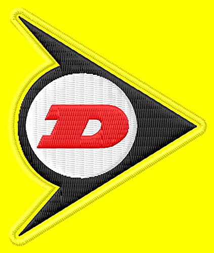 Dunlop D Patch Racer Racing Motorrad Biker Motorrad Motobike Aufnäher Parche Bordado Brodé Patch écusson Toppa Ricamata von Lupsty