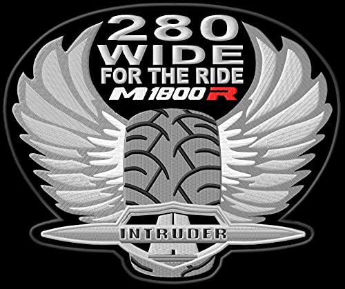 Masterpatch Suz Intruder M1800R 280 Wide XL Patch für Suzuki Intruder Bikers VS 800 1400 1500 Chopper Motorrad Motobike Motorrad Aufnäher parche Bordado brodé Patch écusson von Masterpatch