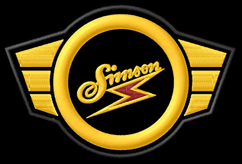 Masterpatch Simson Logo Patch Motorrad Aufnäher Parche Bordado brodé Patch écusson Toppa ricamata von Masterpatch