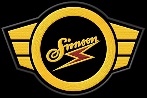 Masterpatch Aufnäher für Fans Simson Logo XL Patch Motorrad parche Bordado brodé patch écusson toppa ricamata von Masterpatch