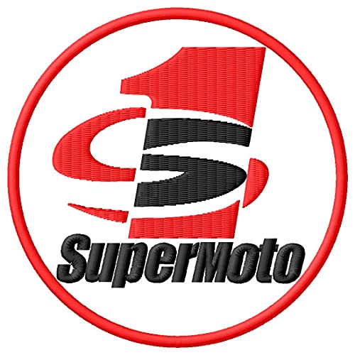 Supermoto Super Moto Patch Racer Racing Motorrad Motorrad Aufnäher parche Bordado brodé Patch écusson Toppa ricamata von Masterpatch