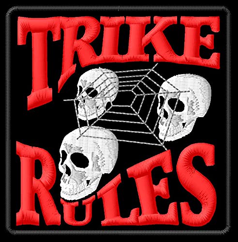 Trike Rules Patch Motorrad Motorrad Aufnäher parche Bordado brodé patche écusson toppa ricamata von LZBBD