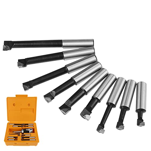 1 Zubehör-Set für Fräsmaschinen Mt2 M10 F1 12 50 mm Bohrkopf mit 9 Stück 12 mm Bohrstangen Bohrkopf R8 50 mm Mt2 Mt3 Bohrköpfe Set von Masyrt