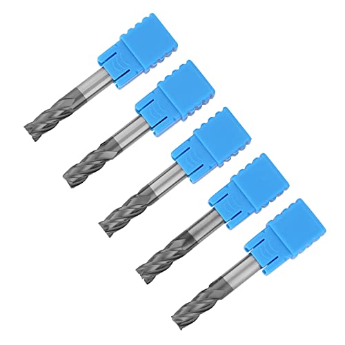 5 Stück Wolframkarbidfräser 4 Flöten CNC Fräser 6 mm Durchmesser x 50 mm Länge 6 mm Mitte Schneiden Fräser von Masyrt