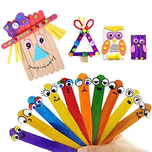 Bunte Lollipop-Sticks, 300 Stück, bunte Mini-Lollipop-Sticks, Holz-Lollipop-Sticks, zum Basteln zu Hause und in der Schule von Masyrt