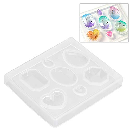 Juwel Silicon Clear 9x8x1 Faceed Edelstein Clear Silicon Schmuck für DIY -Schmuckherstellung von Masyrt