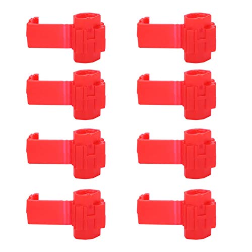 Kabelverbinder mit Verriegelung, Steckverbinder für elektrische Kabel, Crimp-Klemmen für Schnellkupplungs-Elektrokabel (Rot) von Masyrt