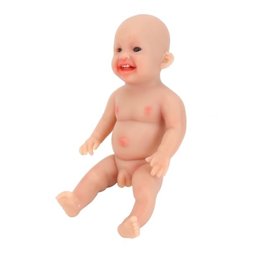 Masyrt Lächelnde Lebensechte Reborn-Puppe, Realistische 6-Zoll-Babypuppe, Ideal für Kleinkinder, Fördert Einfalls Reibendes Spiel, Ideal mit Kuschel Artigen Outfits (Junge) von Masyrt