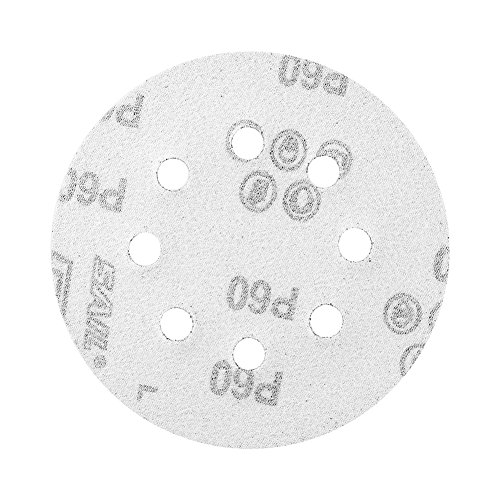 Schleifscheiben 10 Stück rote Schleifscheiben in runder Form 125 mm Schleifpapier mit 8 Löchern (60#) von Masyrt