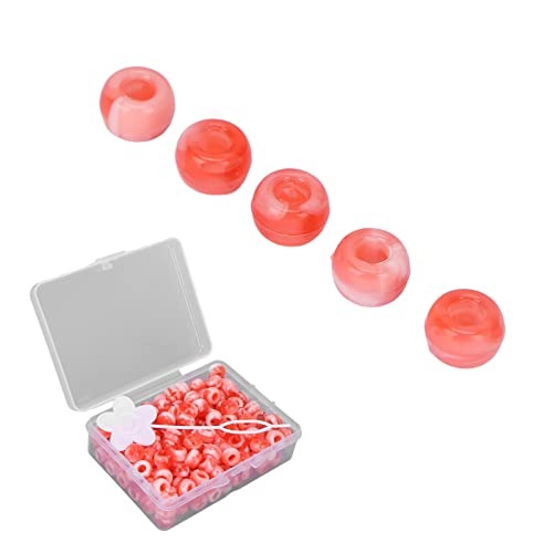 Set mit Perlen Farben Bonbons Schmuckherstellung DIY 200 Stück Perlen DIY Haarperlen für Armbänder Halsketten Handwerk (Rot) von Masyrt