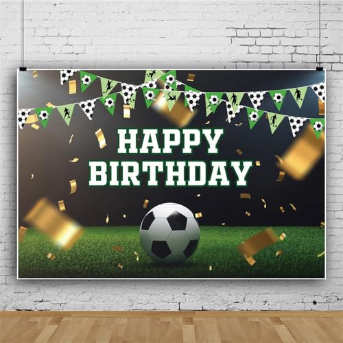 Mateju Party Dekoration, Fußball Drucken Fotoleinwand Hintergrund, Vinyl Geburtstag Fotohintergrund Tuch, Poster Foto Stand Hintergrund, Geburtstagsdeko (300x220 cm,Fußball 6) von Mateju