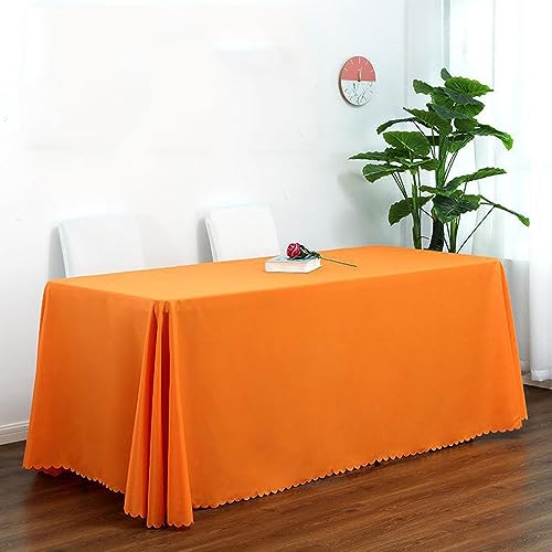 Mateju Tischdecke Abwaschbar Gartentischdecke, Indoor Outdoor Tischdecke Eckig Tischdecken Tischtuch, Polyesterfaser Tisch Schutz für Geburtstag Hochzeit (200x300cm,Orange) von Mateju